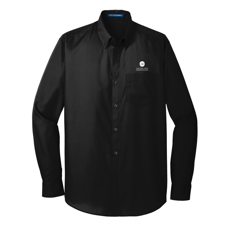 GSD Port Authority Men's Long Sleeve Carefree Poplin Shirt - Golden State Dermatology