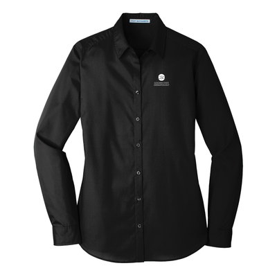 GSD Port Authority® Women's Long Sleeve Carefree Poplin Shirt - Golden State Dermatology