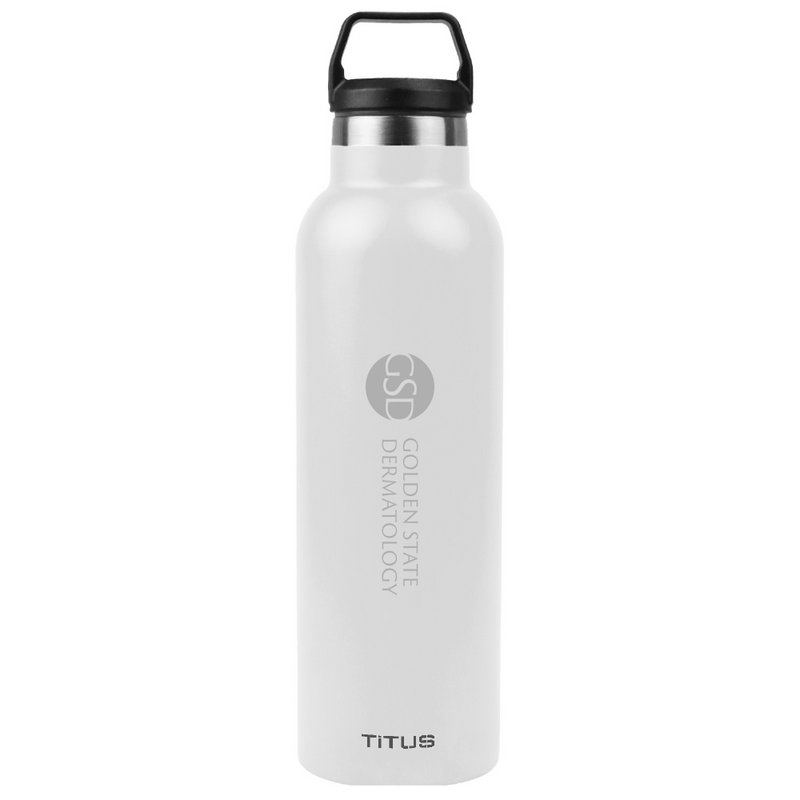25 oz Stainless Steel Waterbottle with Handle - Golden State Dermatology