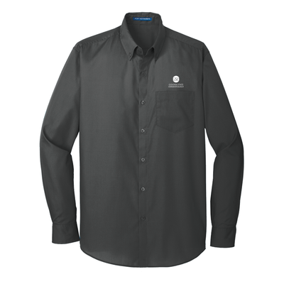 GSD Port Authority Men's Long Sleeve Carefree Poplin Shirt - Golden State Dermatology