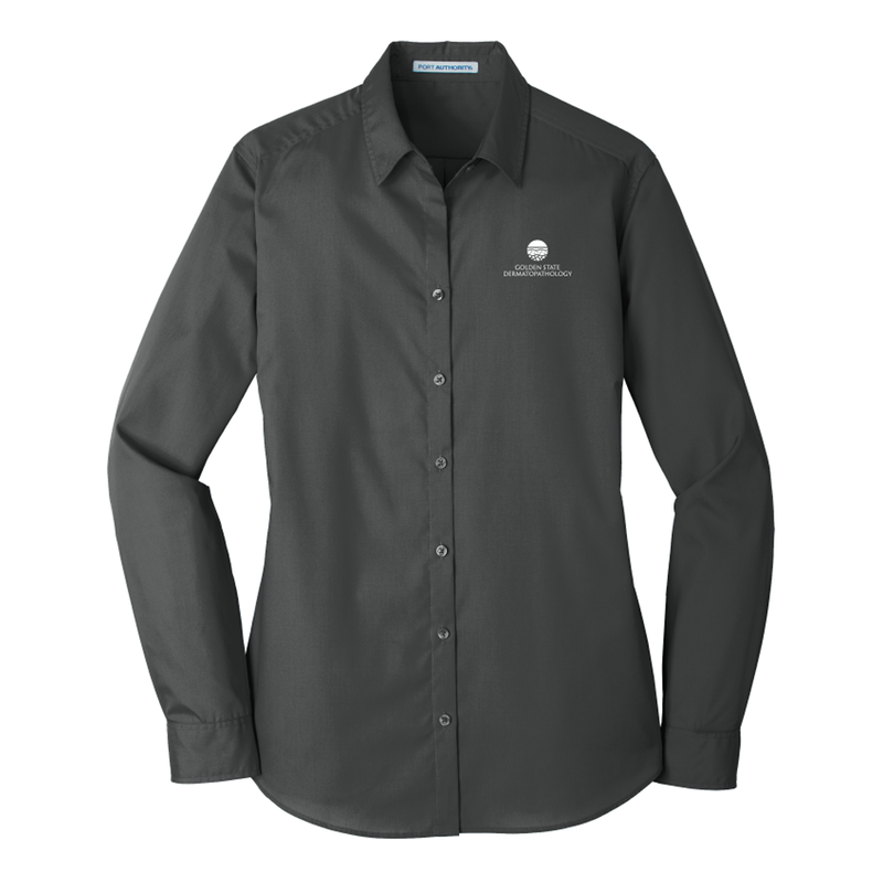 GSD Port Authority® Women's Long Sleeve Carefree Poplin Shirt - Golden State Dermatopathology