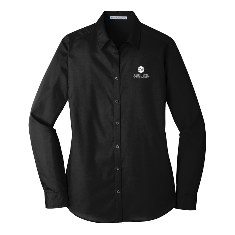 GSD Port Authority® Women's Long Sleeve Carefree Poplin Shirt - Golden State Plastic Surgery