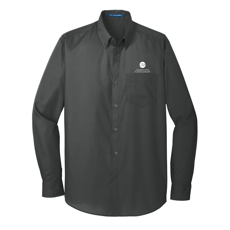 GSD Port Authority® Men's Long Sleeve Carefree Poplin Shirt - Golden State Plastic Surgery