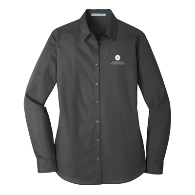 GSD Port Authority® Women's Long Sleeve Carefree Poplin Shirt - Golden State Plastic Surgery