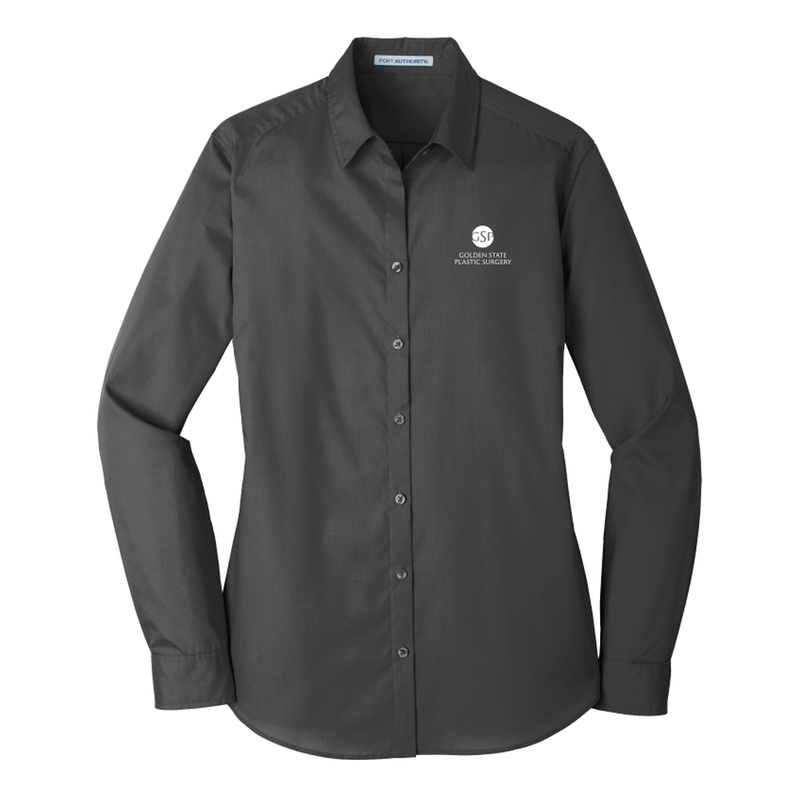 GSD Port Authority® Women's Long Sleeve Carefree Poplin Shirt - Golden State Plastic Surgery
